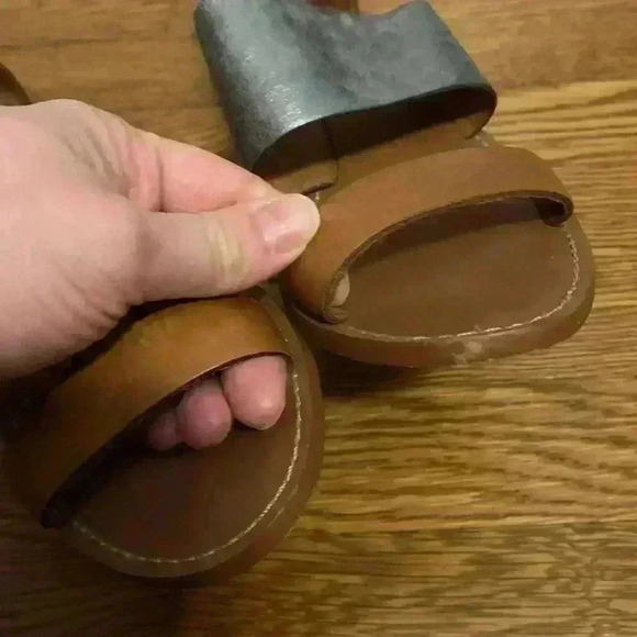 Madewell The Warren Silver and Tan Sandals festival, boho, Womens Size 7.5 - Picture 6 of 10